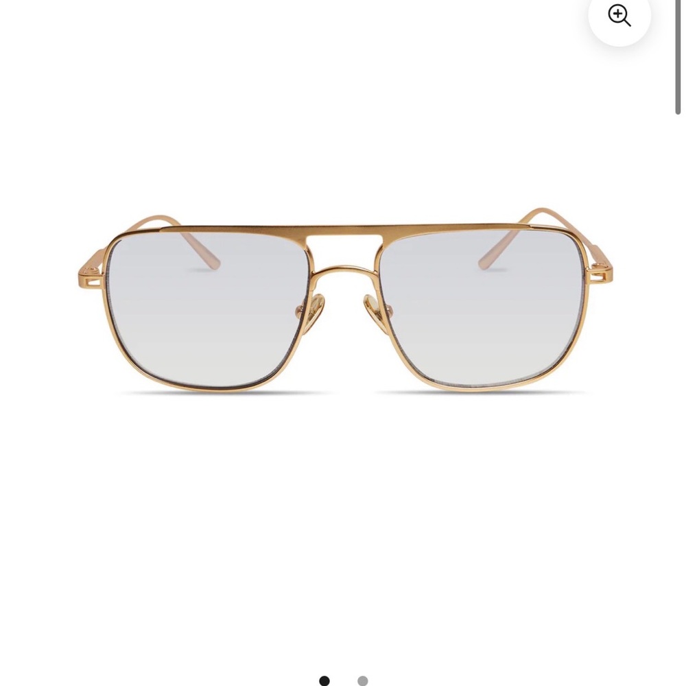 Elisa Johnson Gold Aviator Sunglasses